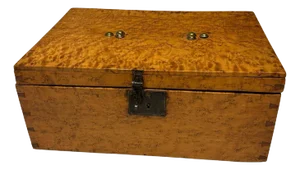 19th Century American Birds Eye Maple Wood Box