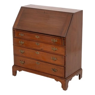 Chippendale Style Mahogany Slant Front Desk For Sale