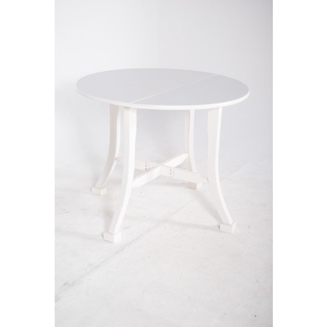 White Portuguese White Painted Flap Table, 1920s For Sale - Image 8 of 10