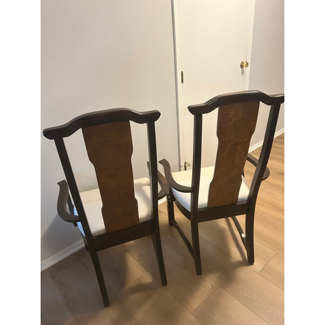 Brown 1970s Broyhill Chinoiserie Ming Vintage Dining Chairs – Matching Set of 6 For Sale - Image 8 of 16
