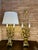 Pair of Mid 20th Century Italian Gilt Botanical Candelabra Lamps For Sale - Image 9 of 12
