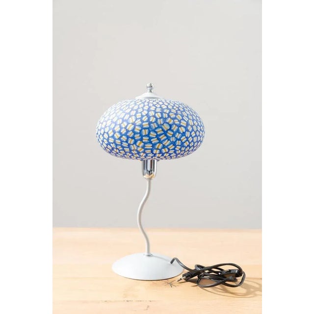 Hand-Painted Glasses, Bowls, and Table Lamp, 1990s, Set of 5 For Sale - Image 4 of 18