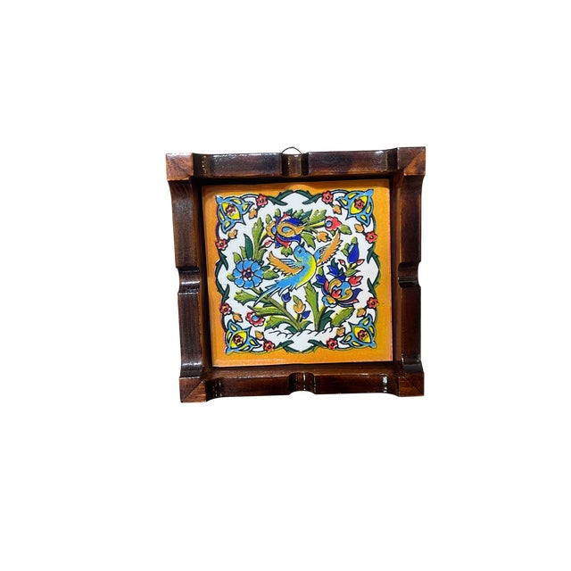 Traditional Wood and Ceramic Ashtray For Sale - Image 4 of 8