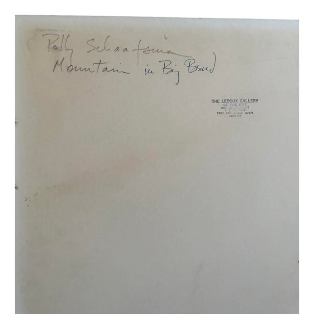 1970s Polly Schaafsma Signed Original Watercolor, Mountain in Big Bend, 1978 For Sale - Image 5 of 5