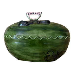 Vintage Trompe l'Oeil Watermelon Lidded Bowl