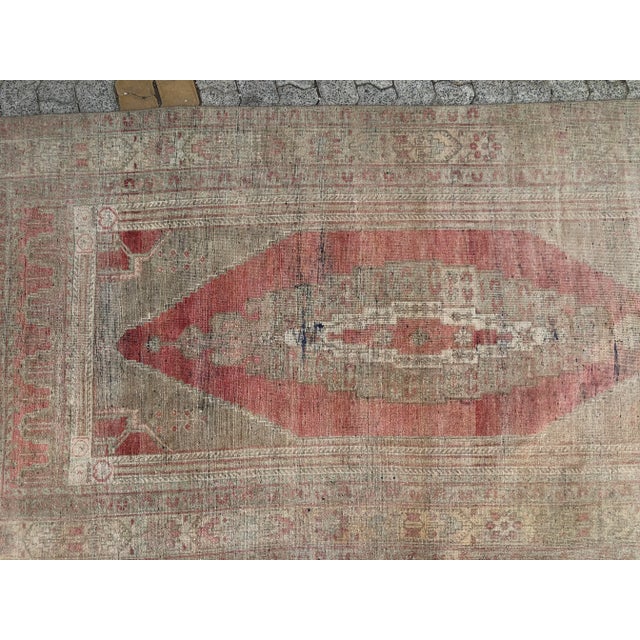 Tan Naturel Handmade Vintage Floor Rug For Sale - Image 8 of 11