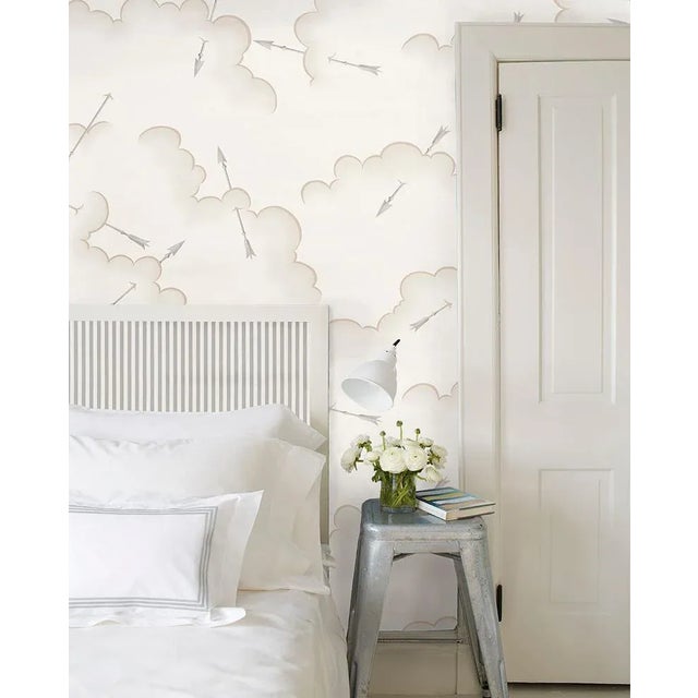 Schumacher Sample - Schumacher X Charlap Hyman Herrero Mercurio Wallpaper in Natural For Sale - Image 4 of 4