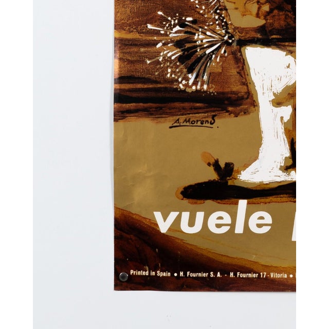 Gold Vintage Iberia España Airline Poster, 1967 For Sale - Image 8 of 9