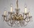 1970s Vintage Brass and Frosted Glass Chandelier from Palwa, 1970s For Sale - Image 5 of 11