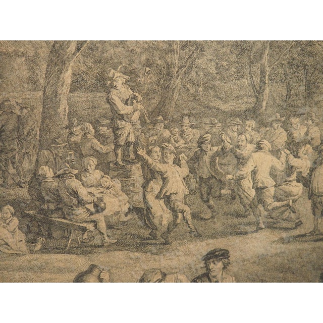 La 3ème Fête Flamande 18th Century Lithograph by Jacques-Philippe Le Bas For Sale - Image 13 of 18