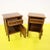 Wood Wooden Nightstands with Curved Legs, Set of 2 For Sale - Image 7 of 11