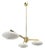 Trio Pendant Polished Brass Glossy White Shade Flush Mount by Fabio LTD For Sale