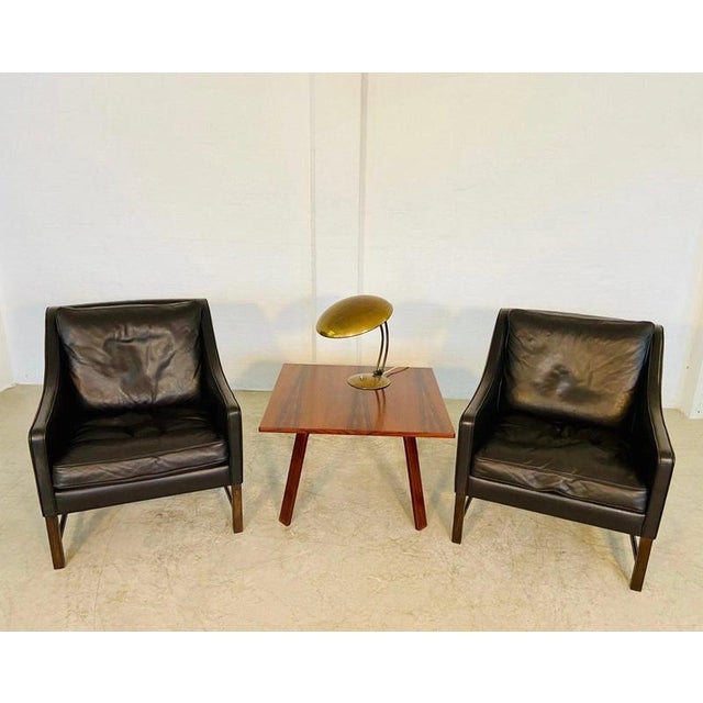 Vintage Scandinavian Fredrik Kayser Brown Leather Lounge Chairs, 1960s, Set of 2 For Sale - Image 14 of 18
