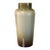 Olive Green Cased Art Glass Vase With White Interior, Mid-Century Modern Style, 12” For Sale
