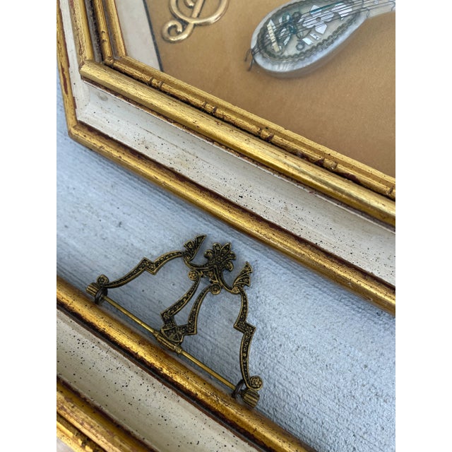 Italian Florentine Sterling & Mother of Pearl Guitar Shadow Boxes For Sale In Philadelphia - Image 6 of 11