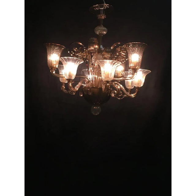 Vintage 9-Light Chandelier from Cesare Toso For Sale - Image 7 of 9