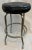 Metal 1970s Vintage Black Vinyl Seat & Chrome Base Bar Stool For Sale - Image 7 of 7