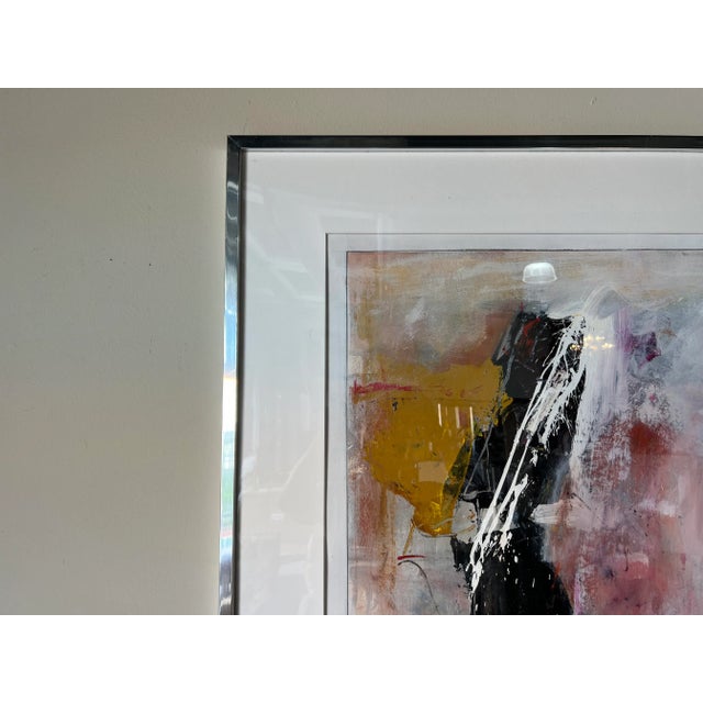 1980's Tony Magar Expressionist Abstract Painting, Framed For Sale - Image 4 of 12