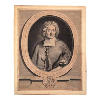 Antique 1700's Engraving: Archbishop Louis De La Vergne-Montenard De Tressan For Sale