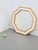 Vintage Bamboo octagon wall mirror Boho octagonal 60s Italian Riviera Octagonal mirror with thick bamboo frame, Italy,...