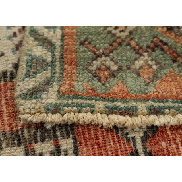 Turkish Mini Rug Oriental Hand Knotted Vintage Rug 1'8" x 4' #21185 For Sale In Houston - Image 6 of 8