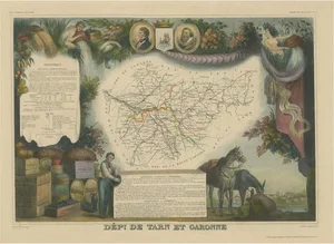 Antique Map of the Department of Tarn and Garonne