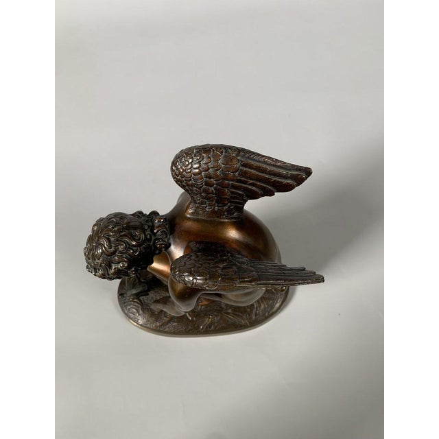 Early 19th Century Antoine-Denis Chaudet (1763-1810) Cupid Playing with a Butterfly Bronze Empire 19th Century For Sale - Image 5 of 9