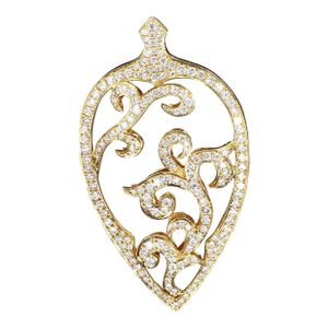 Chad Allison 18k Yellow Gold Diamond Pendant ~1.2ct G/Si1