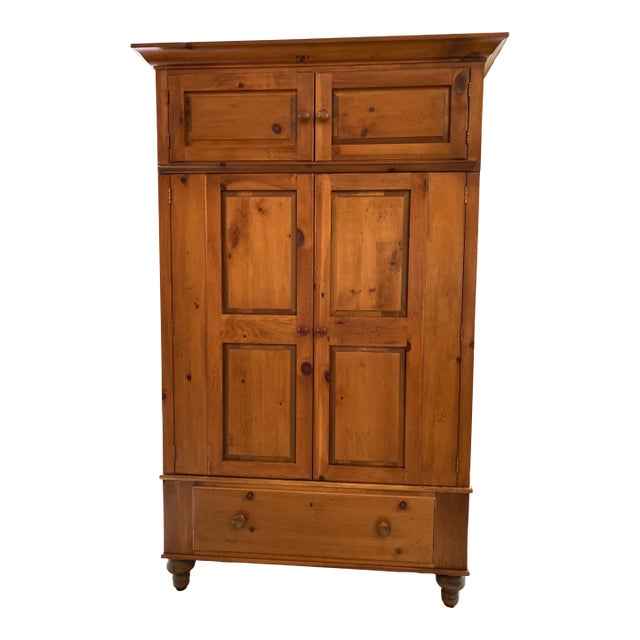 1990s Romweber Solid Wood Storage Cabinet, Media Console, Dresser-Style Chest – Pine For Sale