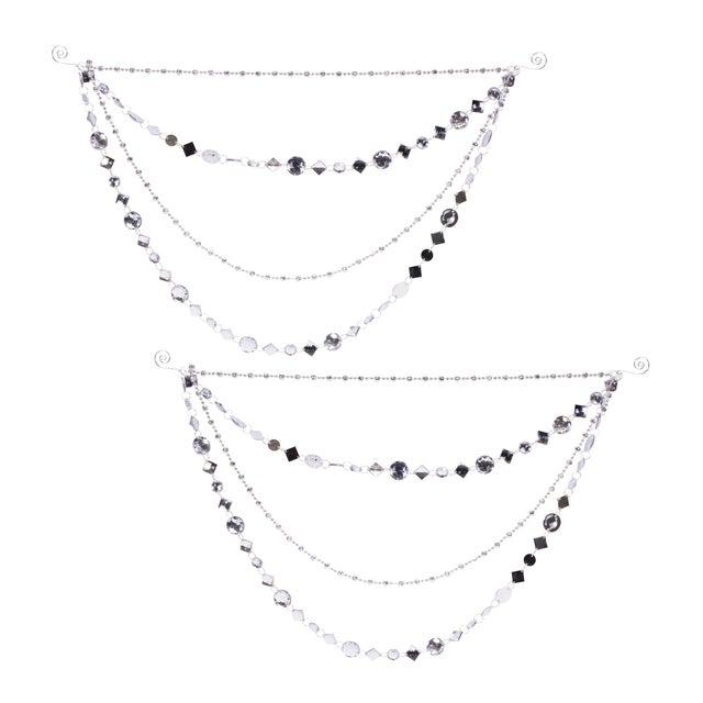 Rustic Jewel Bead and Chain Link Garland (Set of 2) For Sale - Image 3 of 3