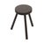Vintage Rustic Three-Legged Stool in Stained Wood For Sale - Image 5 of 15