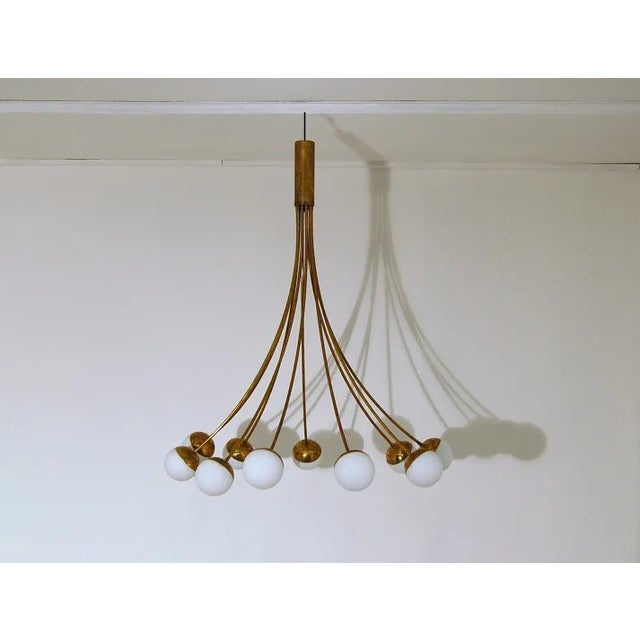 2000 - 2009 Italian Brass Chandelier For Sale - Image 5 of 5