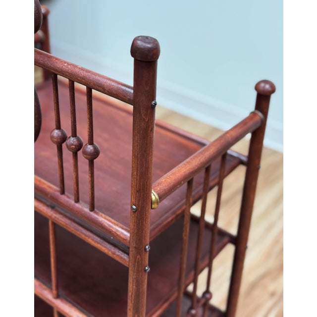 Antique Mahogany Lyre Motif Bookshelf Etagere For Sale - Image 11 of 11