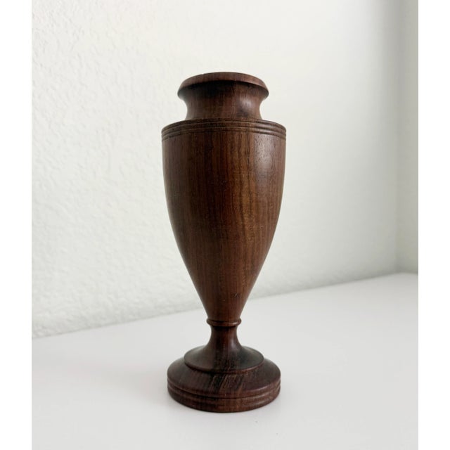Antique Art Deco Wood Treen Vase For Sale - Image 4 of 7