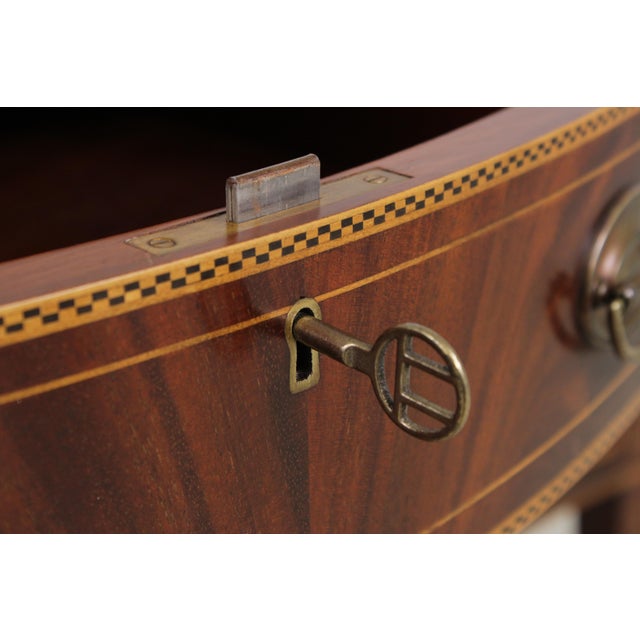 Brown Kittinger Mahogany Federal Style Inlaid Server Sideboard Brandy Board For Sale - Image 8 of 17