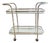 Vintage Chrome-Plated Serving Trolley with Two Glass Shelves, 1960s For Sale