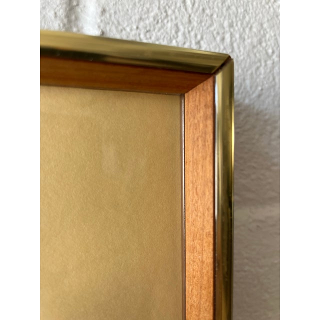 Yellow Mid-Century Modern Nude Figural Mixed Media on Batik Framed For Sale - Image 8 of 8