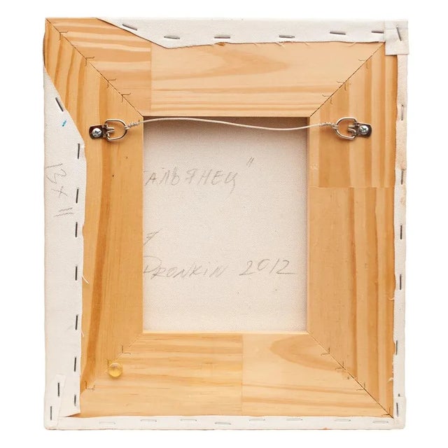 2012 Vlad Pronkin "Italian Man or Thinking of You" Surrealist Painting, Signed For Sale In Dallas - Image 6 of 10