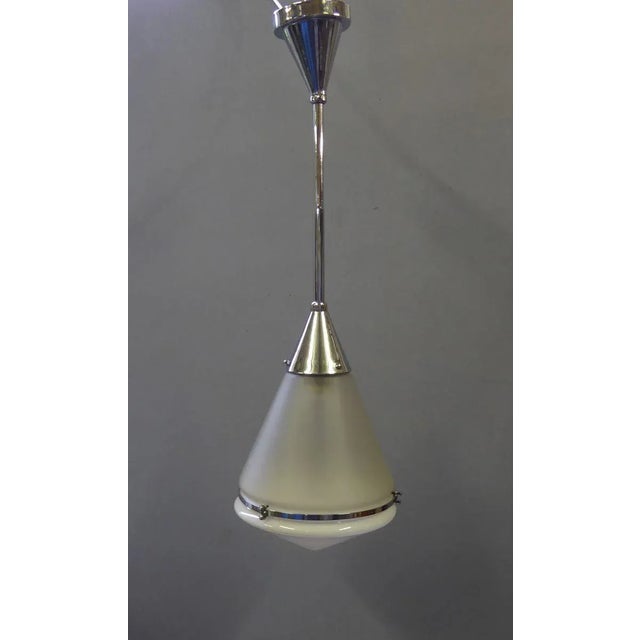 Chromed Conical Ceiling Lamp by Peter Behrens for Siemens, 1919 For Sale - Image 10 of 10