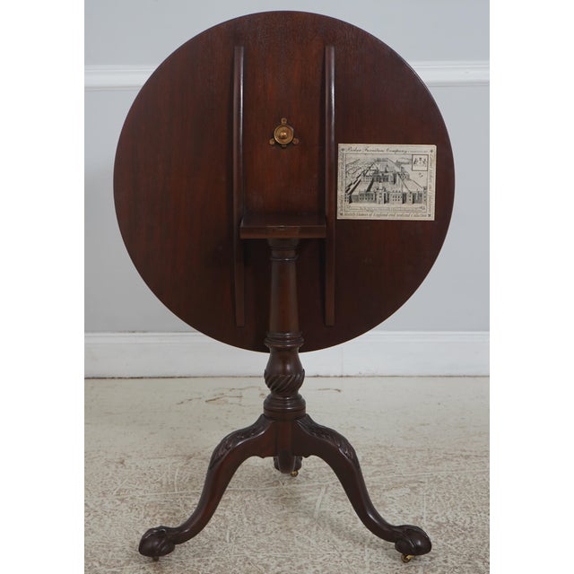 Baker Stately Homes Mahogany Tilt Top Table For Sale - Image 16 of 17