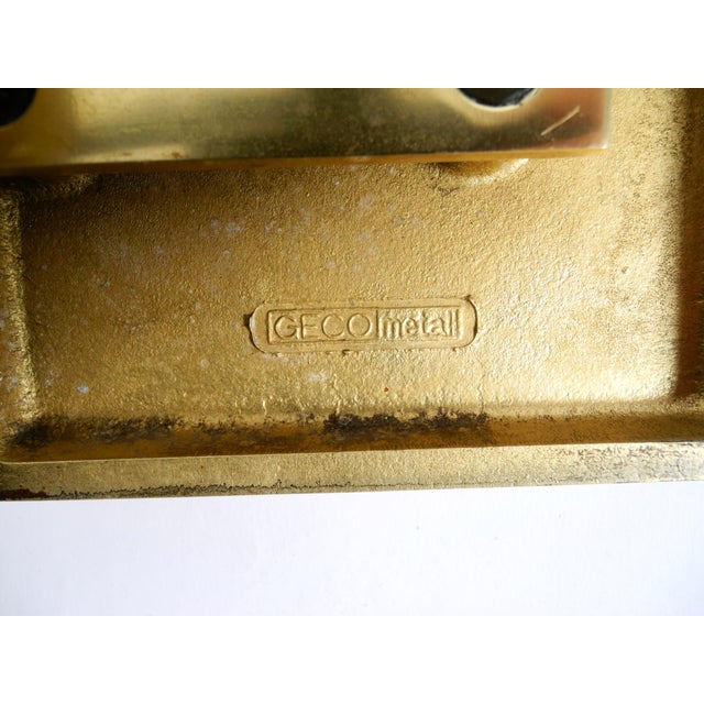 Vintage Space Age Abstract Door Handle in Brass-Plated Cast Aluminum, 1960s For Sale - Image 11 of 12