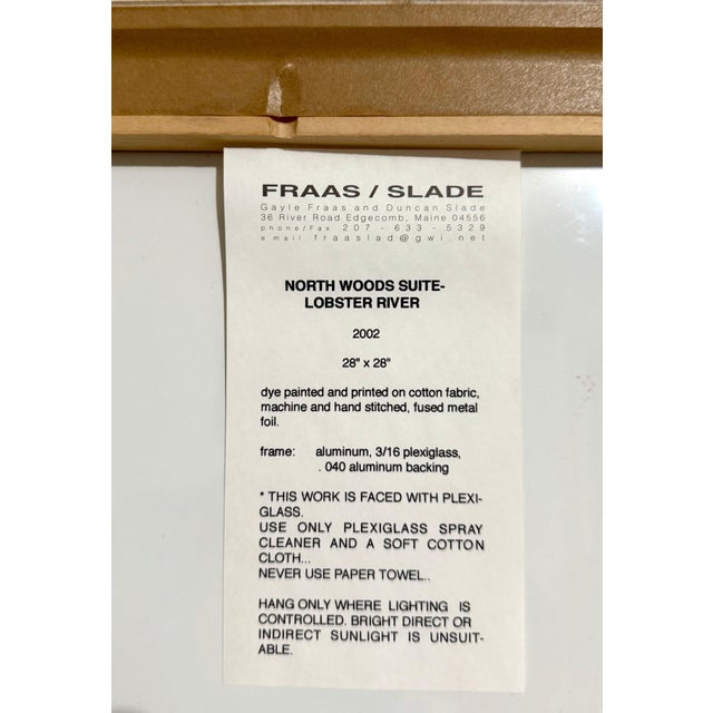 Gayle Fraas & Duncan Slade, Textile Art Quilt Dye Painting Tapestry Mixed Media Gayle Fraas & Duncan Slade, 2002 For Sale - Image 12 of 12