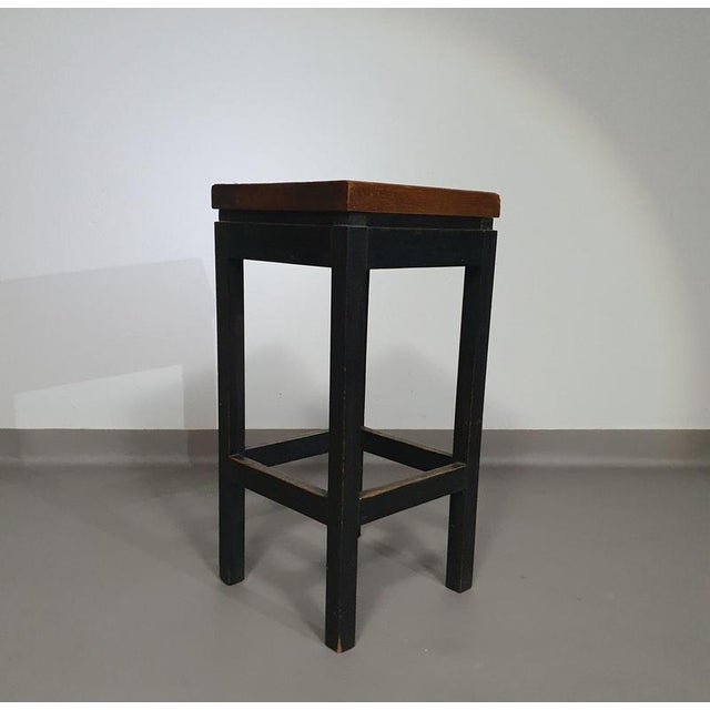 Oak Construction Stools, 1960s, Set of 3 For Sale - Image 16 of 18