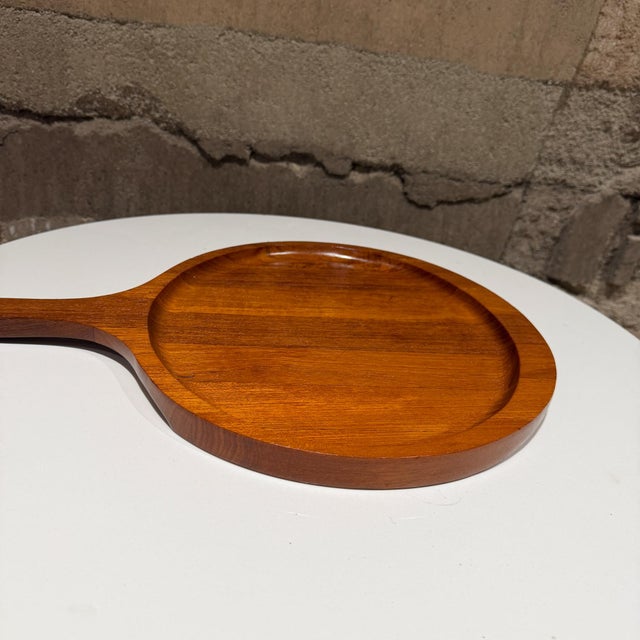 Brown Ernest Sohn Serving Tray Siamese Teak Wood Mandalay Danish Modern For Sale - Image 8 of 10
