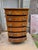 Early 20th century Regency Style Tall Boy Bow Front Chest of Drawers The Chest Features an Arrangement of 6 Lined...