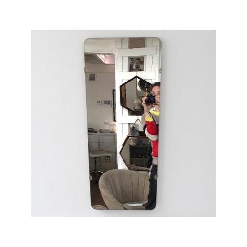 Silver Mid-Century Wall Mirror, 1950s For Sale - Image 8 of 8