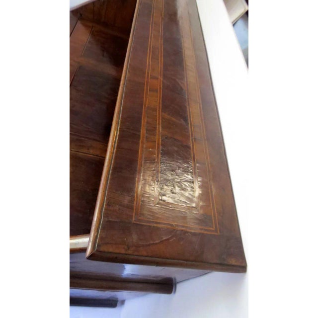 18th Century Walnut Italian Serpentine Slant Front Desk For Sale In Denver - Image 6 of 10