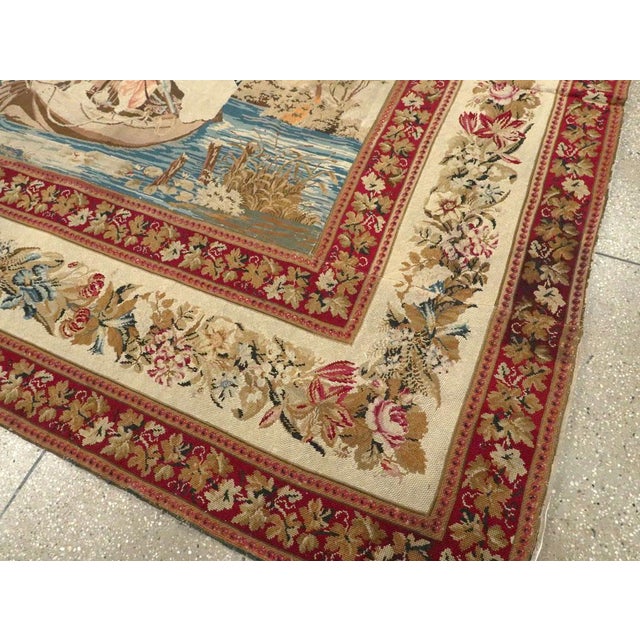 Ivory Galerie Shabab Collection Early 20th Century European Tapestry For Sale - Image 8 of 10