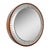 1960s Large Mid-Century Modern Round Wall Mirror in Wood and Crystals, 1960s For Sale - Image 5 of 5