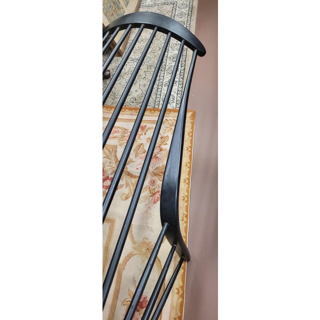 Vintage black "Grandessa" rocking chair in beech wood, originally designed by Lena Larsson for the Swedish manufacturer...